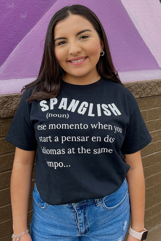 Spanglish Black T-shirt